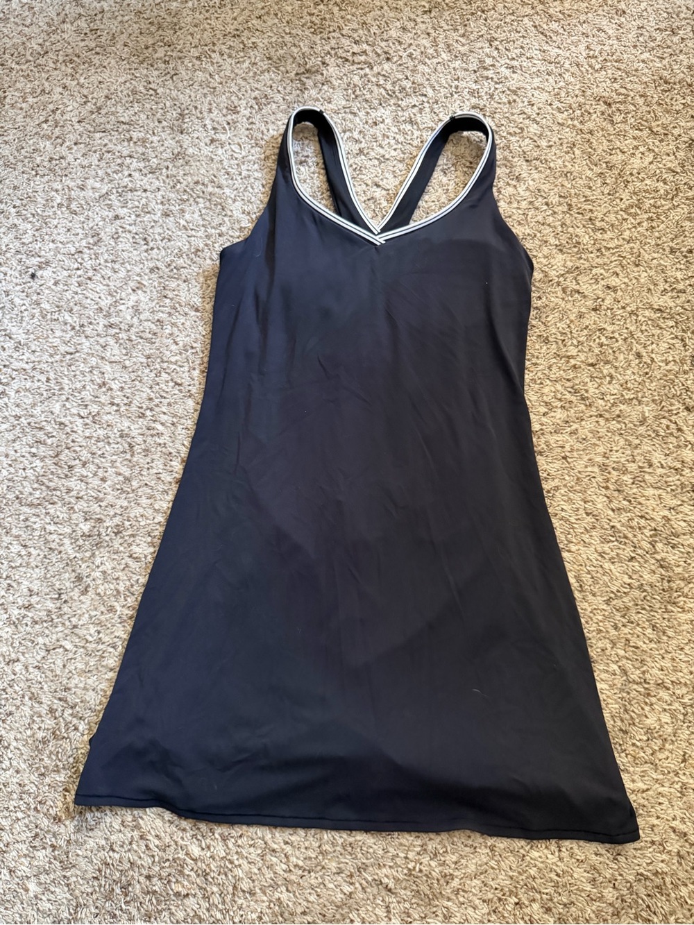 all in motion Black Sleep Chemise with White Contrast Trim